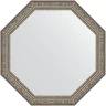 Зеркало Evoform Octagon 60х60 BY 3692 в багетной раме - Виньетка состаренное серебро 56 мм