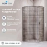 Душевой уголок RGW Stilvoll SV-82 90х90 R 33328299-241R профиль цвет Хром стекло с рисунком Черная вуаль