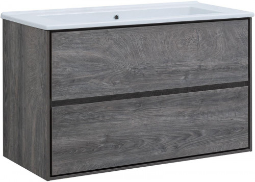 Тумба с раковиной Aquanet Милан 105 339972 подвесная цвет Дуб рошелье