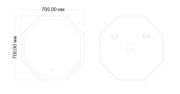 Зеркало Art&amp;Max Argo AM-Arg-700-700-DS-F с подсветкой с сенсорным выключателем стекло