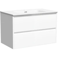 Тумба под раковину Sancos Libra 80 LB80W подвесная Белый глянец МДФ / ЛДСП
