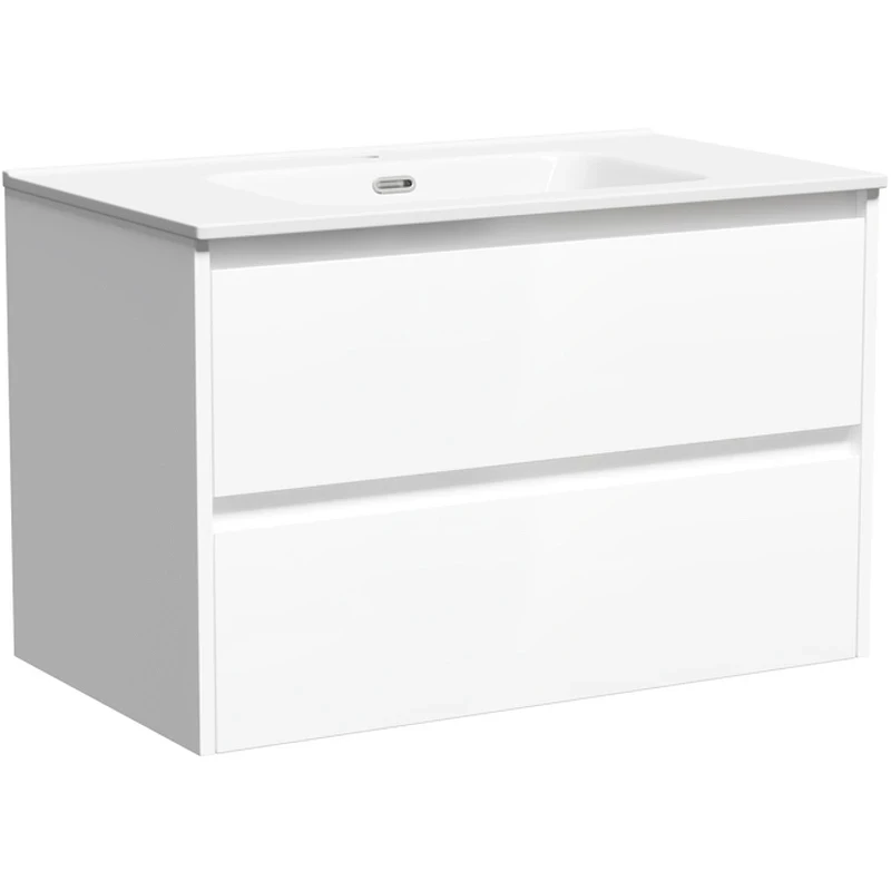 Тумба под раковину Sancos Libra 80 LB80W подвесная Белый глянец МДФ / ЛДСП