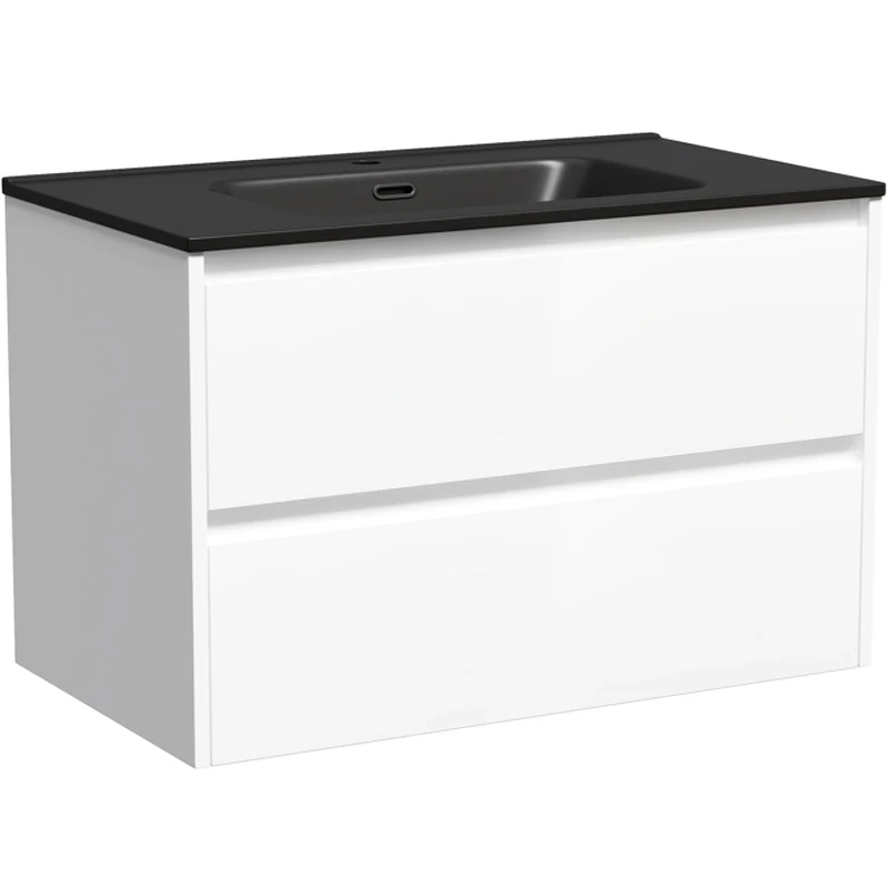 Тумба под раковину Sancos Libra 80 LB80W подвесная Белый глянец МДФ / ЛДСП