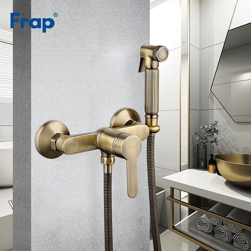 Гигиенический душ со смесителем Frap H41 F2041-4 Бронза латунь на стену