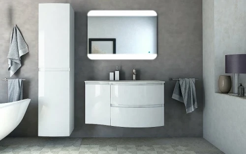 Подвесной шкаф Cezares Vague 34 L 44228 Bianco lucido МДФ / ЛДСП