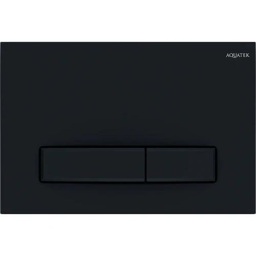 Комплект унитаза с инсталляцией Aquatek Set Aquatek Поларис-025 4в1 с сиденьем Микролифт и Черной матовой клавишей смыва фарфор подвесной