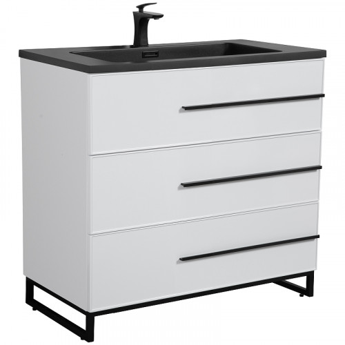 Тумба с раковиной Parly Spa Bella 75 Bella-T75 10149 Белая глянцевая