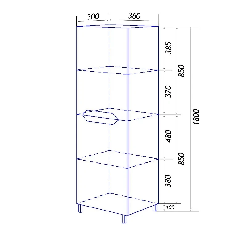 Шкаф пенал Loranto Florena 36 R CS00087006 цвет Светлый бетон