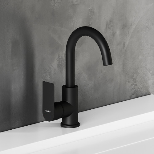 Смеситель для раковины Damixa Apollo 470220300 Черный матовый латунь