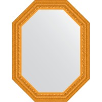Зеркало Evoform Octagon 64x84 BY 7135 в багетной раме - Сусальное золото 80 мм стекло