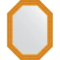 Зеркало Evoform Octagon 64x84 BY 7135 в багетной раме - Сусальное золото 80 мм стекло