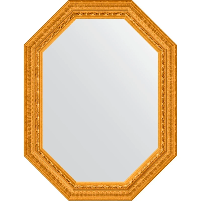 Зеркало Evoform Octagon 64x84 BY 7135 в багетной раме - Сусальное золото 80 мм стекло