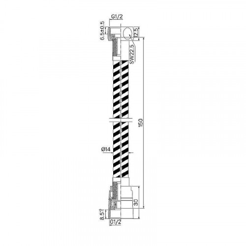 Душевой шланг Iddis Optima Home OPH15GLi19 Графит матовый
