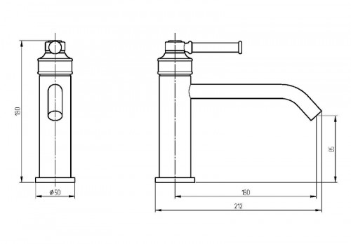 Смеситель для раковины Migliore Ermitage Mini 30853 Черный матовый латунь