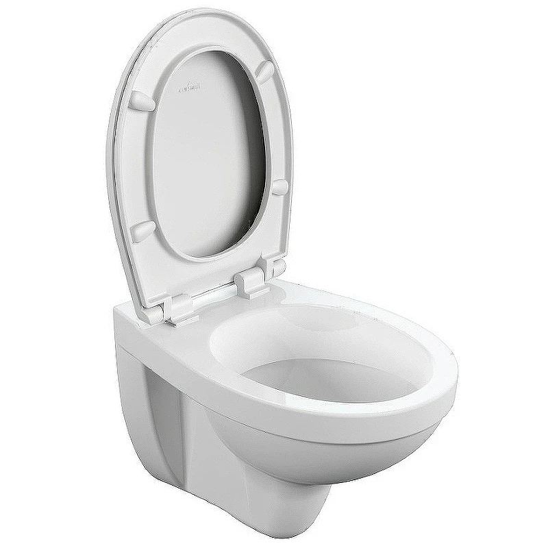 Комплект унитаза Cersanit Delfi TPL S-MZ-DELFI-PL с инсталляцией Viega Prevista Dry 8524.14 792596 с сиденьем Микролифт и клавишей смыва Хром фарфор подвесной
