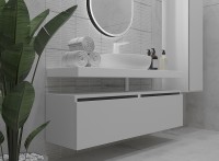 Тумба Boheme Armadi Art Flat Vallessi Uno-S 140 897-140-W подвесная Белый глянец МДФ / ЛДСП