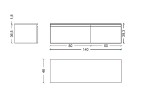Тумба Boheme Armadi Art Flat Vallessi Uno-S 140 897-140-W подвесная Белый глянец МДФ / ЛДСП