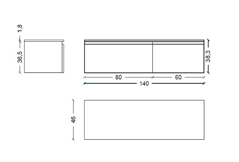 Тумба Boheme Armadi Art Flat Vallessi Uno-S 140 897-140-W подвесная Белый глянец МДФ / ЛДСП