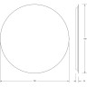 Зеркало Defesto Opti 70x70 DF 2854 с подсветкой 18W-3000К/Без выключателя/Теплый белый свет