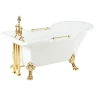 Ванна из искусственного камня Migliore Impero 180x87 26925 ножки Leone Standart Золото