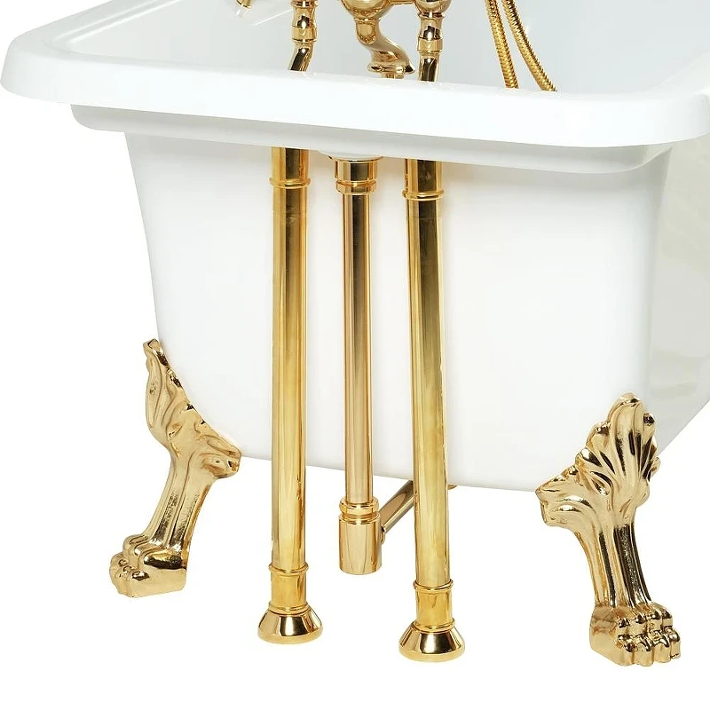Ванна из искусственного камня Migliore Impero 180x87 26925 ножки Leone Standart Золото