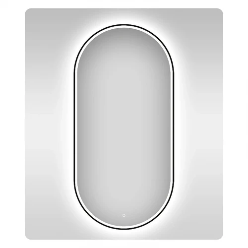Зеркало Wellsee 7 Rays' Spectrum 60 172202050-172202060 с подсветкой цвет Черный матовый с сенсорным выключателем