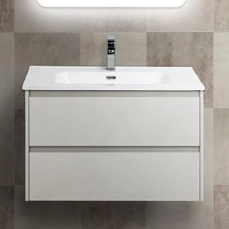 Тумба под раковину BelBagno Kraft 80 KRAFT-800-2C-SO-BO подвесная Bianco Opaco МДФ / ЛДСП