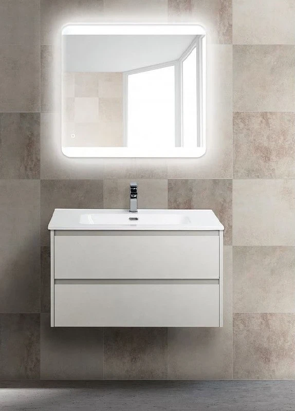 Тумба под раковину BelBagno Kraft 80 KRAFT-800-2C-SO-BO подвесная Bianco Opaco МДФ / ЛДСП