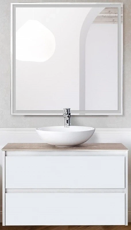 Тумба под раковину BelBagno Kraft 80 KRAFT-800-2C-SO-BO подвесная Bianco Opaco МДФ / ЛДСП