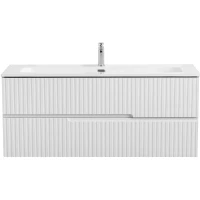 Тумба под раковину Cezares Duet-N 120 DUET-N-1200-2C-SO-FBS-P подвесная Ясень Белый Софт МДФ / ЛДСП