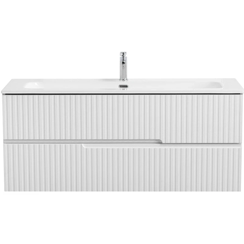 Тумба под раковину Cezares Duet-N 120 DUET-N-1200-2C-SO-FBS-P подвесная Ясень Белый Софт МДФ / ЛДСП
