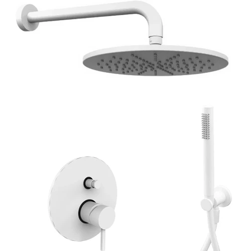 Душевая система Paffoni Light KITLIG015BOKING Белая матовая латунь встраиваемый