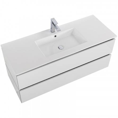 Тумба под раковину Cezares Plane 120 PLANE-1200-2C-SO-BL подвесная Bianco Lucido МДФ / ЛДСП