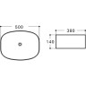 Раковина-чаша Vincea 50 VBS-305 Белая фарфор накладная