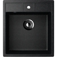Кухонная мойка Ulgran Classic U-406-308 Черная искусственный камень (литьевой мрамор) встраиваемый