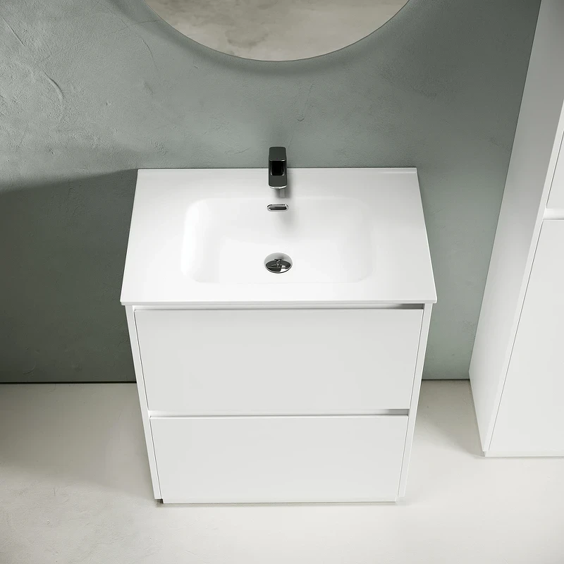 Тумба под раковину Sancos Libra Floor 70 LB70FW Белый глянец МДФ / ЛДСП