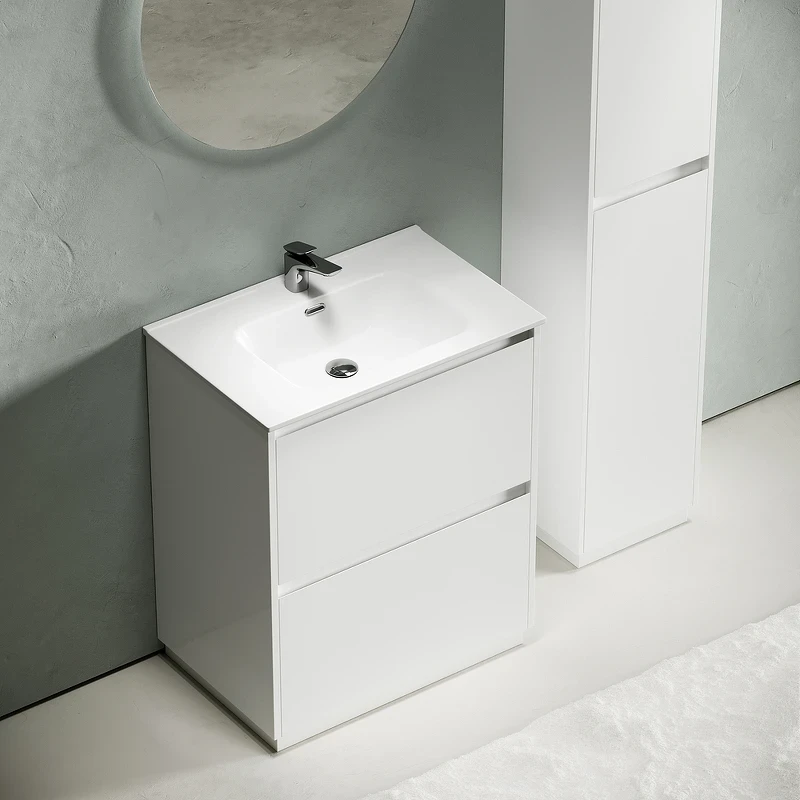 Тумба под раковину Sancos Libra Floor 70 LB70FW Белый глянец МДФ / ЛДСП