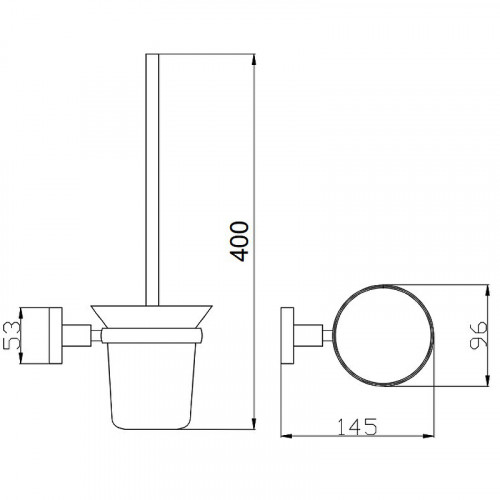 Ершик для унитаза Rav Slezak Colorado COA0500MGL Серый металлик глянцевый