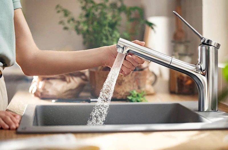 Смеситель для кухни Hansgrohe Zesis M33 2jet sBox lite 74803000 Хром латунь