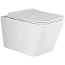 Комплект унитаза с инсталляцией Ceramicanova Metric CN3007_1002W_1000 с сиденьем Микролифт и Белой клавишей смыва фарфор подвесной