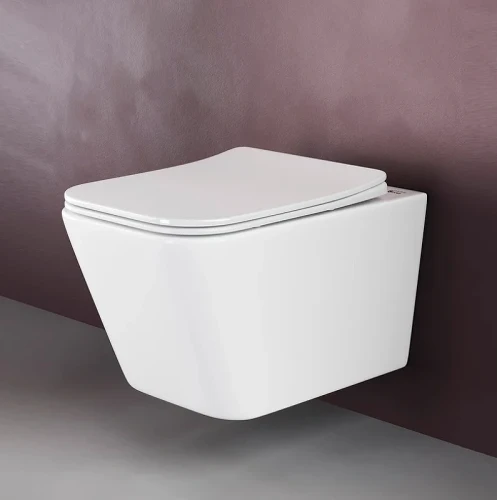 Комплект унитаза с инсталляцией Ceramicanova Metric CN3007_1002W_1000 с сиденьем Микролифт и Белой клавишей смыва фарфор подвесной