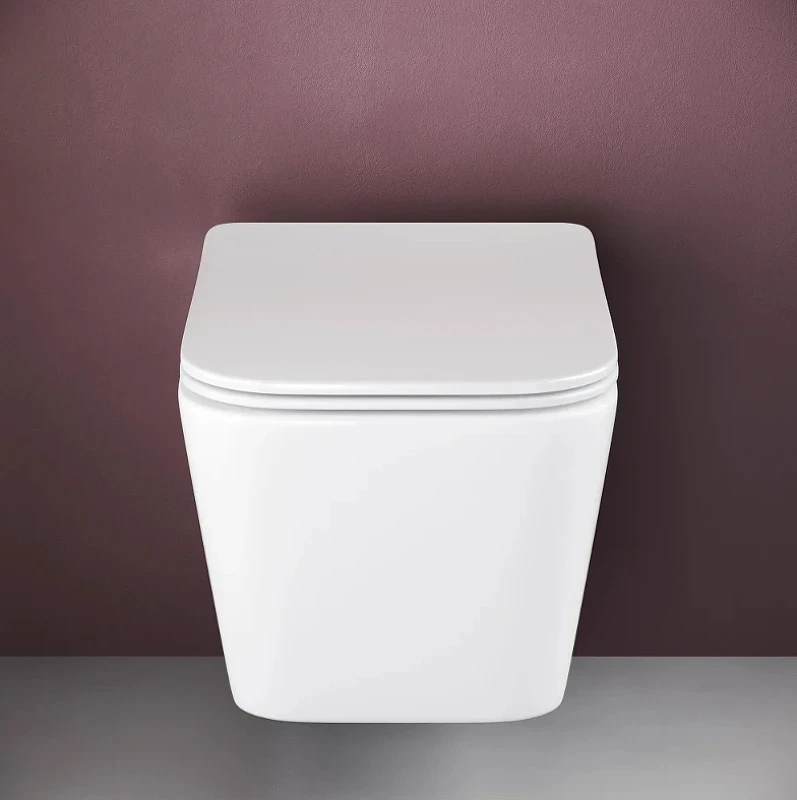 Комплект унитаза с инсталляцией Ceramicanova Metric CN3007_1002W_1000 с сиденьем Микролифт и Белой клавишей смыва фарфор подвесной