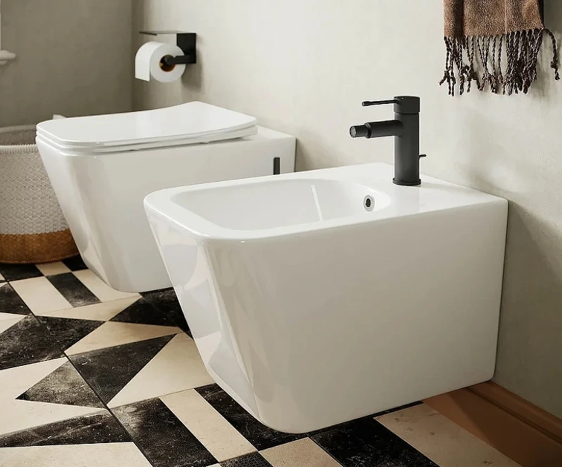 Комплект унитаза с инсталляцией Ceramicanova Metric CN3007_1002W_1000 с сиденьем Микролифт и Белой клавишей смыва фарфор подвесной