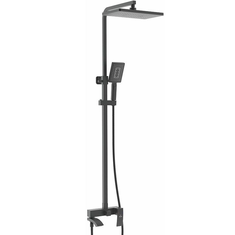 Душевая система Rose R15H R1556H Черная матовая