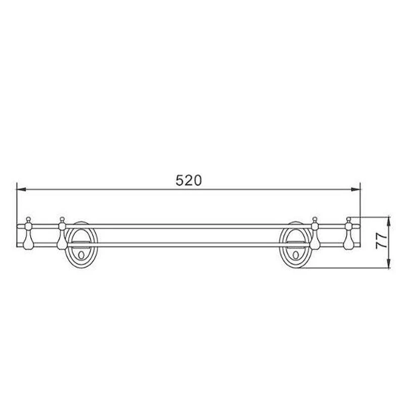 Стеклянная полка D-Lin D260310 цвет Хром