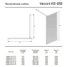 Душевая перегородка Veconi Korato KR-81 120 KR81-120-01-C8 профиль Хром стекло прозрачное