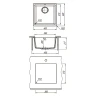 Кухонная мойка Lemark Sinara 400-U 9910061 Антрацит искусственный камень (литьевой мрамор) встраиваемый