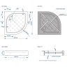 Акриловый поддон для душа Melodia della vita Round 90x90 MTYRD9090Bk Черный