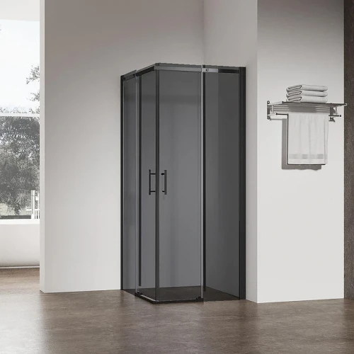 Душевой уголок Veconi Rovigo RV-50B 100х80 RV50B-10080-05-C8 профиль Черный матовый стекло тонированное