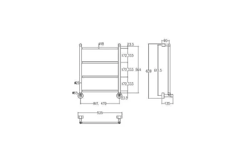 Водяной полотенцесушитель Margaroli Mini 34824704CRNS Хром